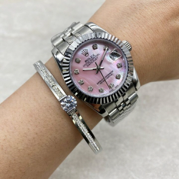 로** 최신상 데이저스트 텐포인트 핑크 자개 다이얼 쿼츠레플리카,레플리카사이트