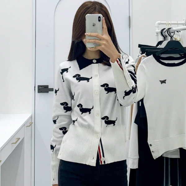 톰* 라이트 그레이 인타르시아 4-바 크루넥 가디건(여성)0519467레플리카,레플리카사이트